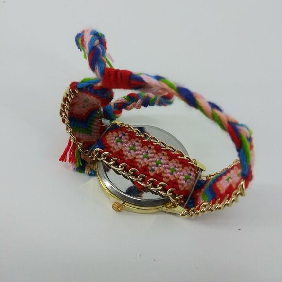 Women's Colorful Elephant Good luck Wristwatch Watch Pink Gold Tone Indian Style - Picture 7 of 12